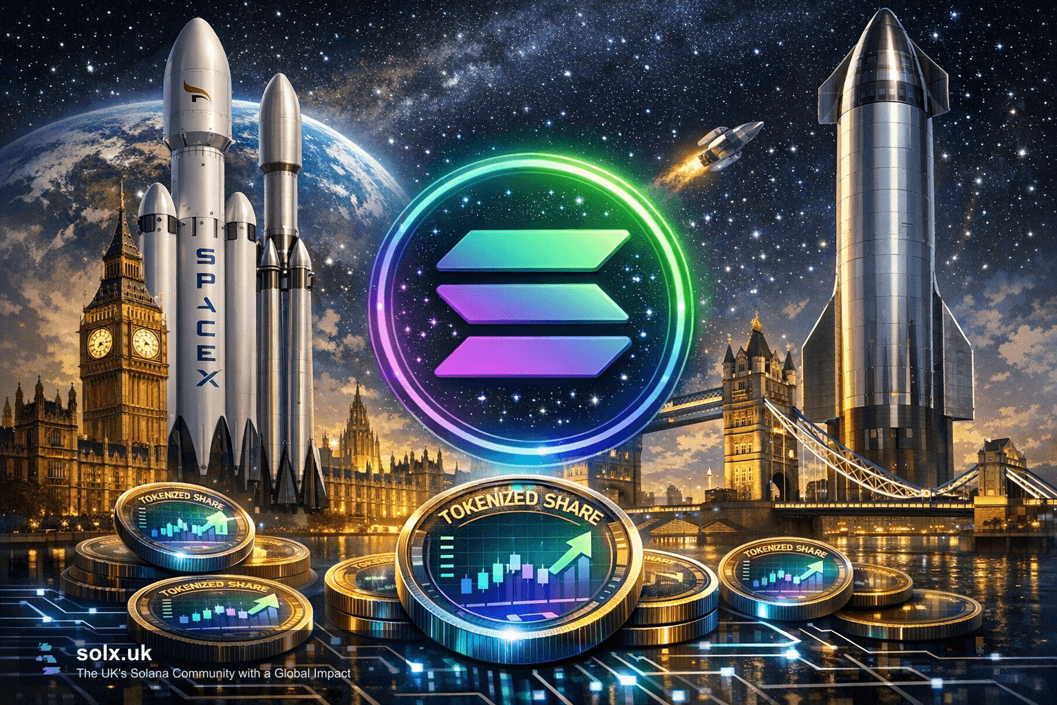 SpaceX Shares Tokenised on Solana Alongside Nasdaq Debut